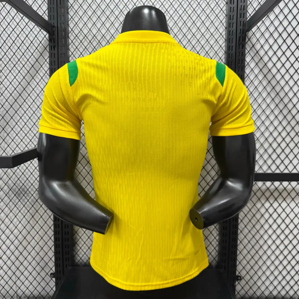 Maillot Brésil Coupe du Monde 2026 Pré match Version Joueur Jaune - Image 2