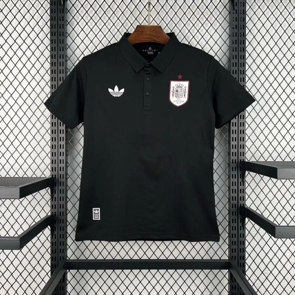 Maillot Espagne Coupe du Monde 2026 Polo Noir